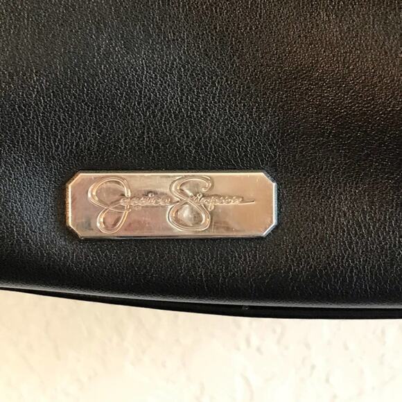 Jessica Simpson shoulder bag purse black bow white - Picture 4 of 9